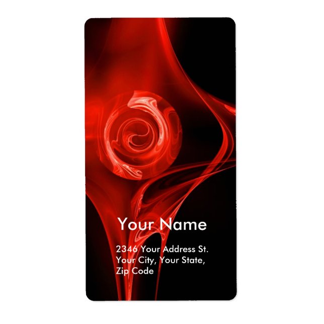 FRACTAL ROSE 1 Red Black Label (Front)