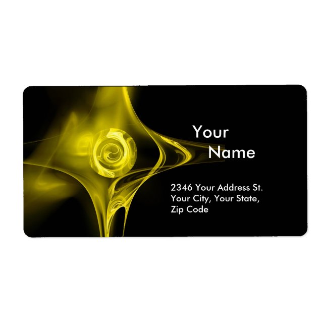 FRACTAL ROSE 1 Yellow Black Label (Front)