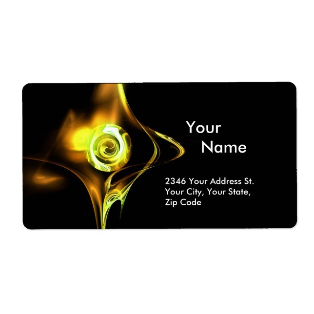 FRACTAL ROSE 1Yellow Brown Green Black Label (Front)