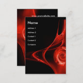 FRACTAL ROSE 2, bright red Business Card (Front/Back)