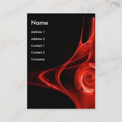 FRACTAL ROSE 2 bright red Business Card