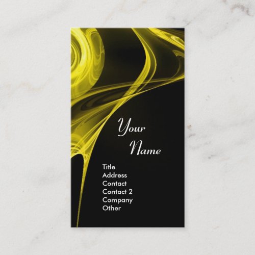 FRACTAL ROSE 3 bright light yellow Business Card