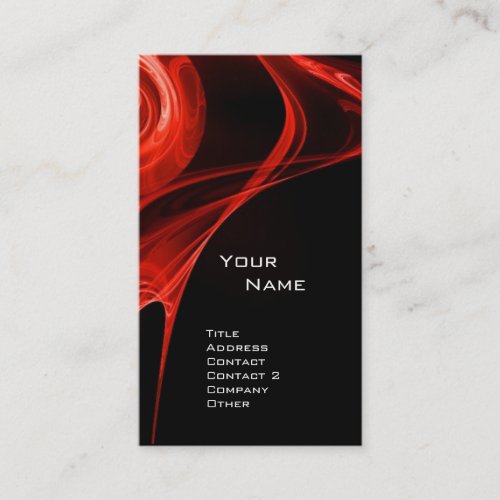 FRACTAL ROSE 3 bright red blue green Business Card