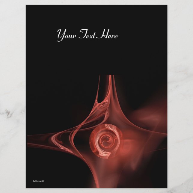 FRACTAL ROSE 3 soft antique red Flyer (Front)