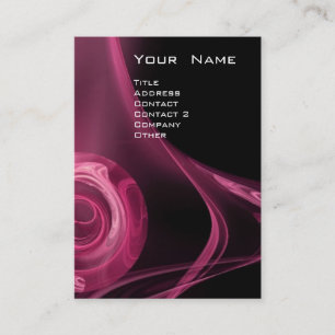FRACTAL ROSE 3 soft  antique violet pink black Business Card