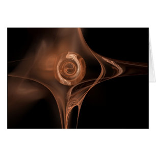 FRACTAL ROSE , brown Cards
