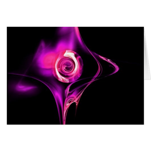 FRACTAL ROSE , pink purple Cards (Front Horizontal)