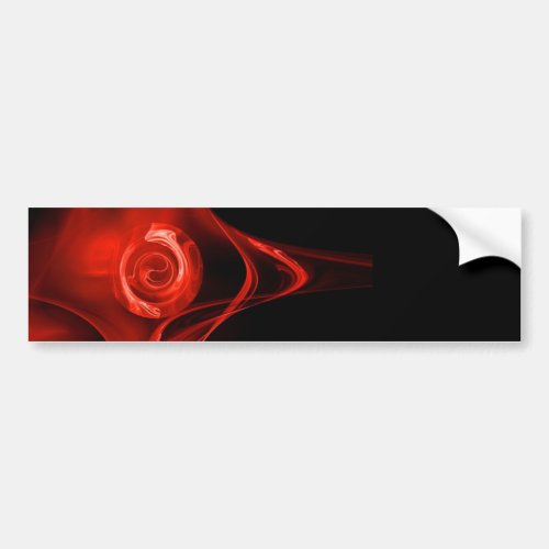 FRACTAL ROSE  redblack Bumper Sticker