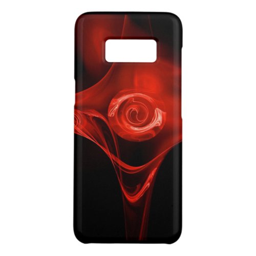 FRACTAL ROSE  red black Case_Mate Samsung Galaxy S8 Case