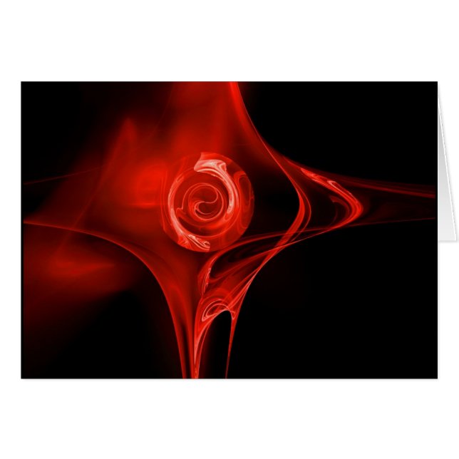 FRACTAL ROSE , red Cards (Front Horizontal)