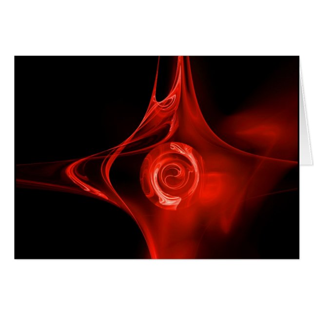 FRACTAL ROSE , red Cards (Front Horizontal)
