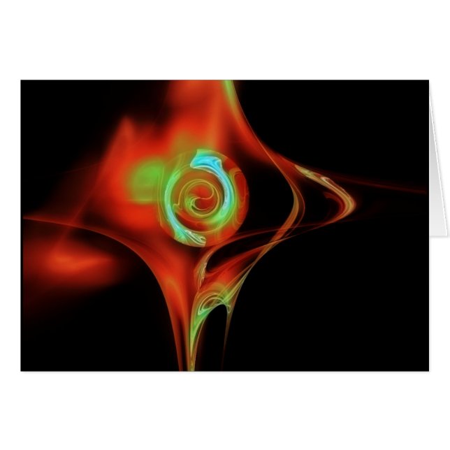 FRACTAL ROSE , red green blue Cards (Front Horizontal)