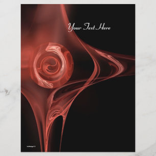 FRACTAL ROSE soft antique red black Flyer