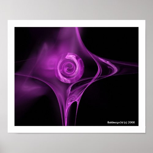 FRACTAL ROSE  violet Poster