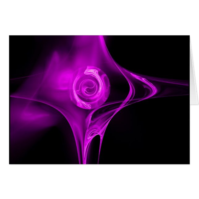 FRACTAL ROSE , violet purple Cards (Front Horizontal)