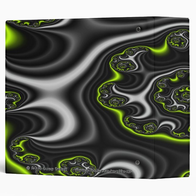 Fractal S~02 Custom 2" 3 Ring Binder (Back/Spine)