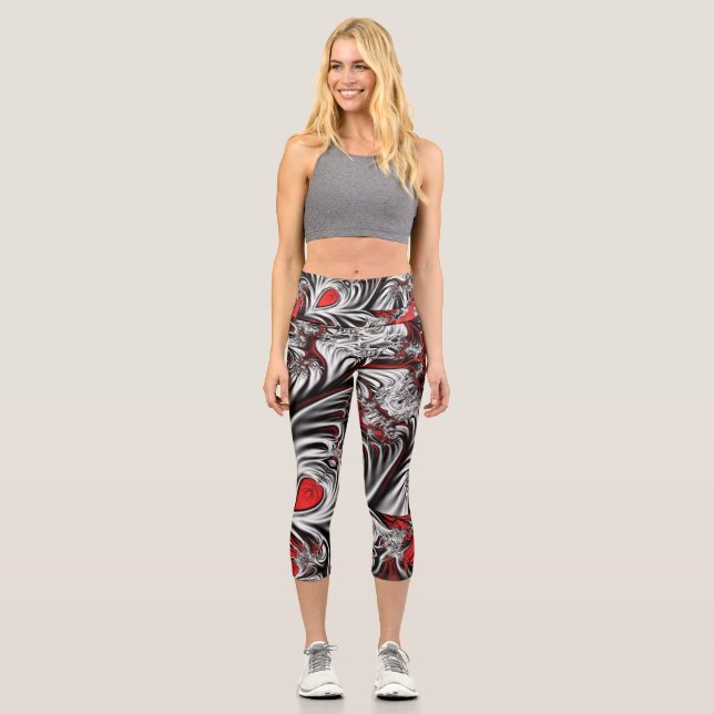 Fractal’s pattern capri leggings (Front)
