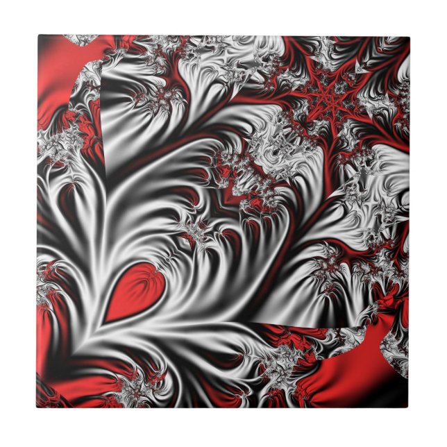 Fractal’s pattern ceramic tile (Front)