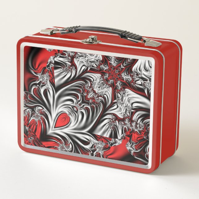 Fractal’s pattern metal lunch box (Front)