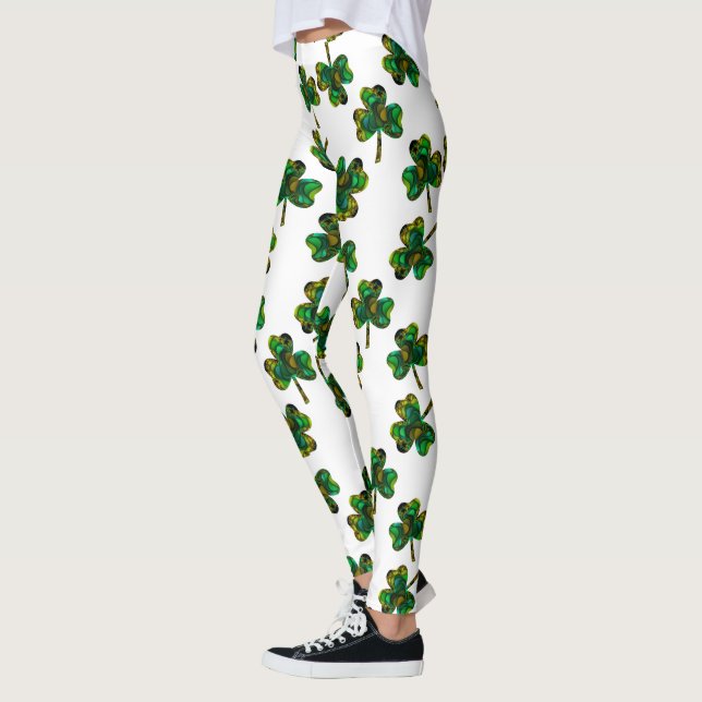 Fractal Shamrock Leggings (Left)