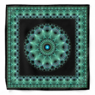 Fractal shiny flamboyant framed pattern bandana