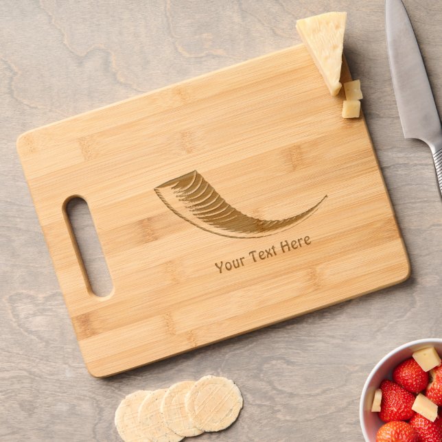 Fractal Shofar Engraved Cutting Board (Cheese)