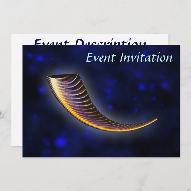 Fractal Shofar Invitation (Front/Back)