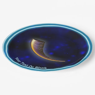 Fractal Shofar Paper Plates