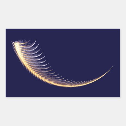 Fractal Shofar Rectangular Sticker