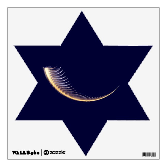 Fractal Shofar Wall Sticker (Front)