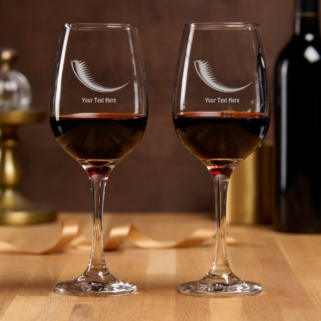 Fractal Shofar Wine Glass (Party)