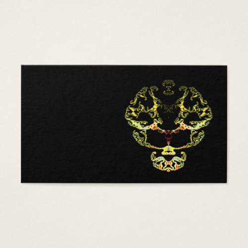 Fractal skull business card