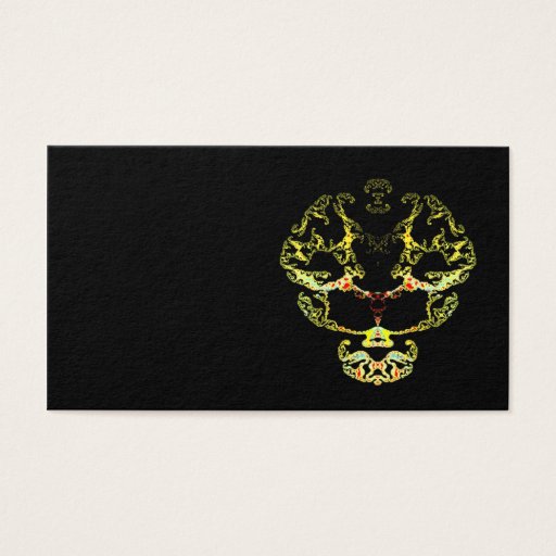 Customizable Fractal skull business card
