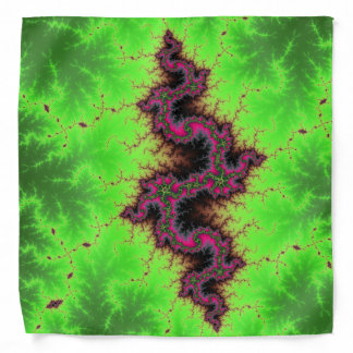 Fractal Snake - pink, fuchsia and neon green Bandana