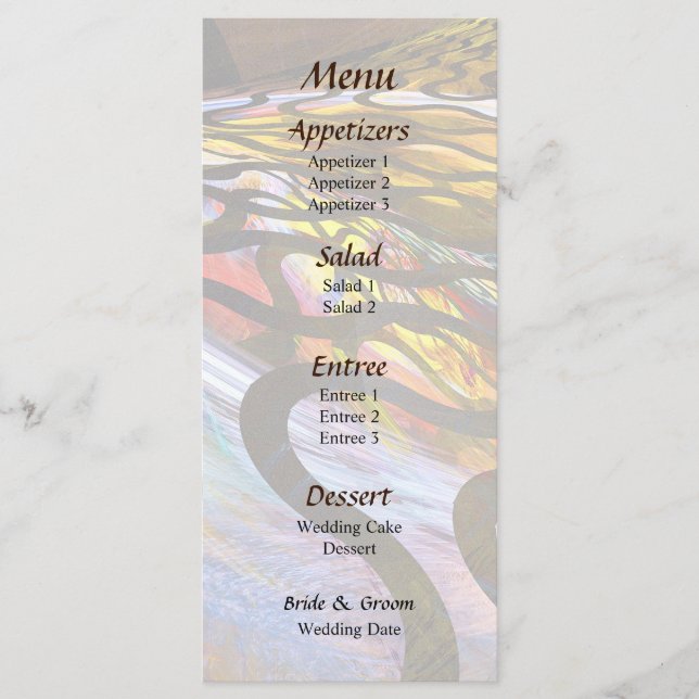 Fractal - Snake Wedding Menu (Front)
