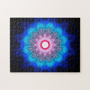 Fractal Snowflake Mandala Jigsaw Puzzle