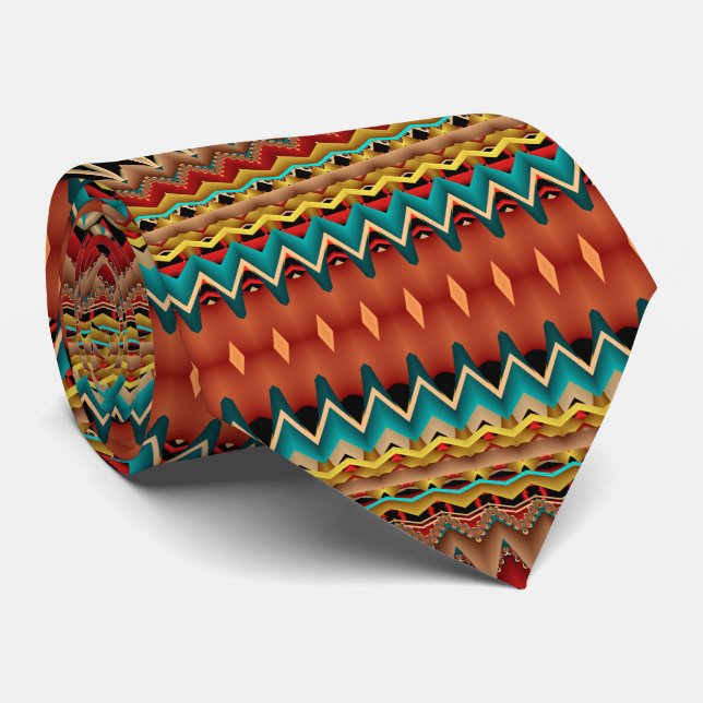 Fractal Southwest Colors Tie (Rolled)