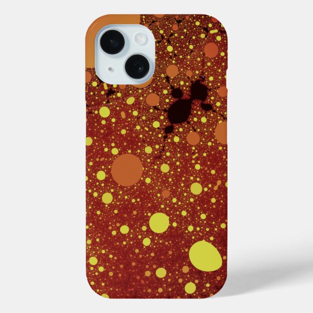 Fractal Space - Cool Orange Abstract Case-Mate iPhone Case (Back)