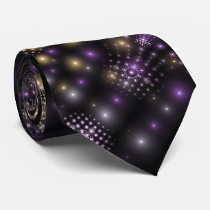 Fractal Sphere Art Mandala Universe Neck Tie