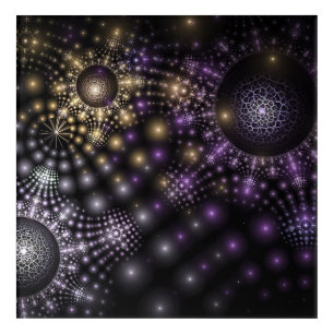 Fractal Sphere Art Mandala Universe Wall Art
