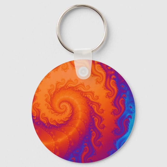 Fractal Spiral Keychain (Front)