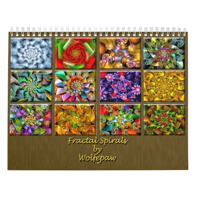 Fractal Spirals by Wolfepaw Calendar (Cover)