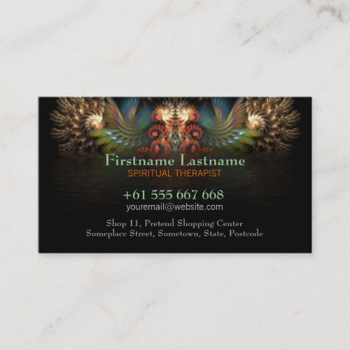 Fractal Spirit Wings w/ Logo Business Card