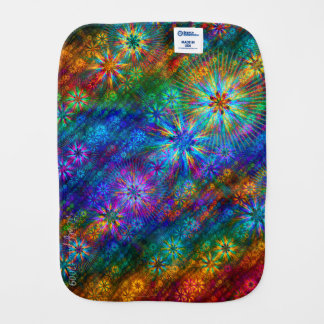 Fractal Spring Swatch Baby Burp Cloth