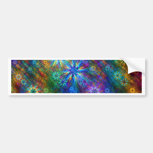 Fractal Spring Swatch Bumper Sticker (Front)