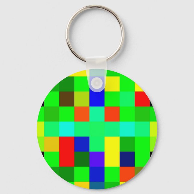 Fractal Squares Keychain (Front)
