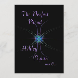 Fractal Star Blended Family Wedding Invitation