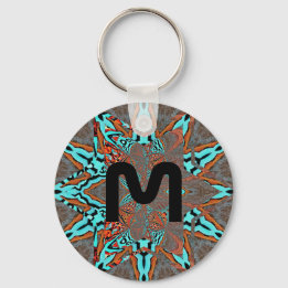 Fractal Star of Future Complexity Monogram Keychain
