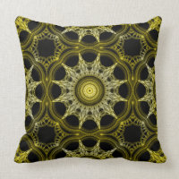 Fractal star texture throw pillow