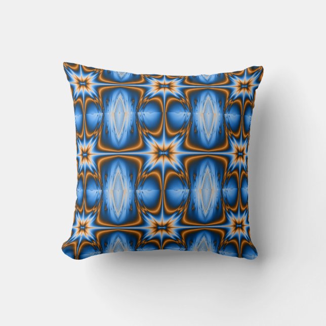 Fractal Star Throw Pillow (Front)